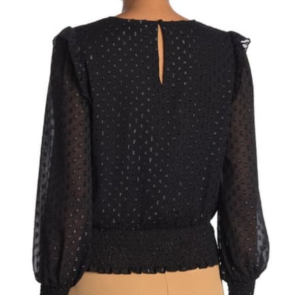 Lurex Blouse w/ Smocking - Picture 3 of 5